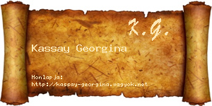 Kassay Georgina névjegykártya